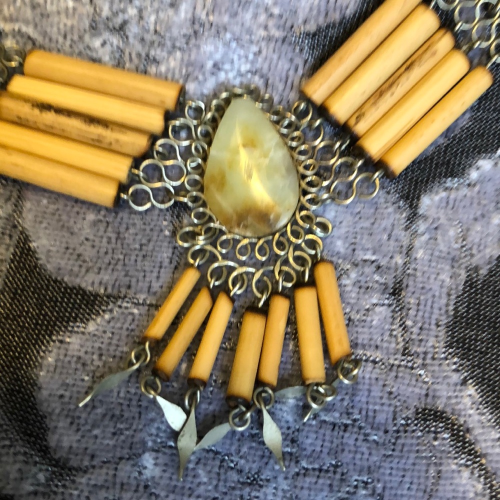 Onyx stone necklace